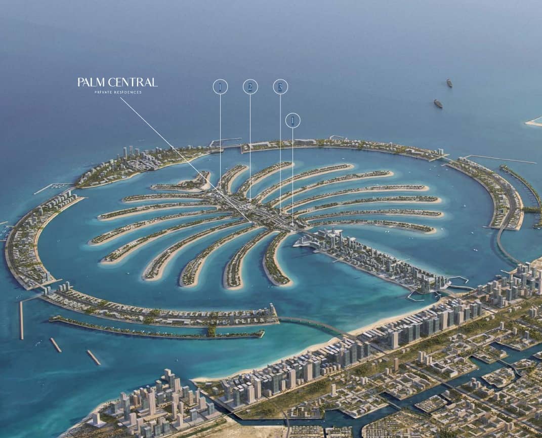 Palm Central location map Palm Jebel Ali Dubai